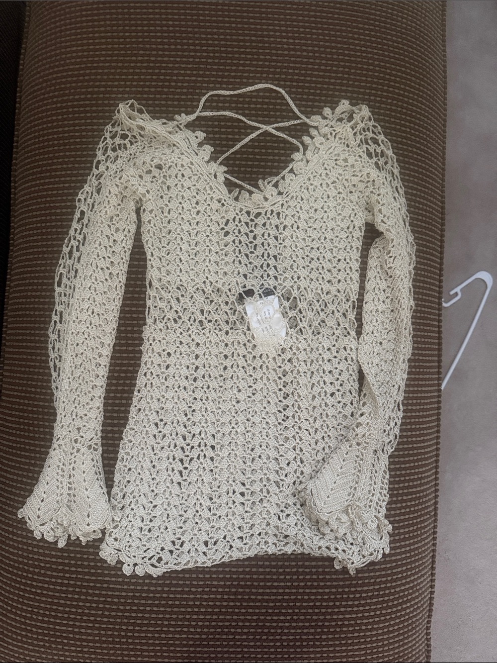 Y2K VINTAGE MORGAN DE TOI CROCHET "SPIDER WEB" tunic